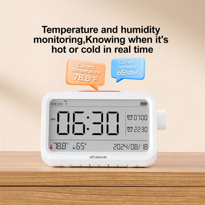 MT2 - Atuman MT2 3in1 Multifunctional Hygrometer Alarm Clock Timer -9.9C~60C LCD Display Temperature