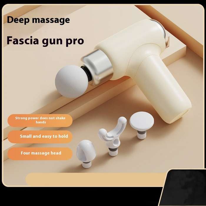 Orange - COSHARE Mini Muscle Massage Gun Portable Fascia Gun Electric Massage Gun 6-Speed Adjustable