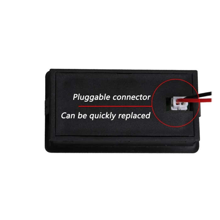 Black - 8-100V Battery Capacity Indicator LCD Screen Accurate Voltage Gauge Lithium Lead Acid LiFePO