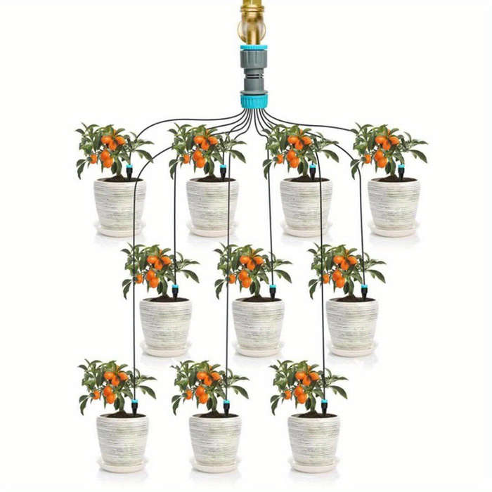 Black - 1 Set Garden Automatic Irrigation Device Horticulture Irrigation System with 10 Dripper Gree