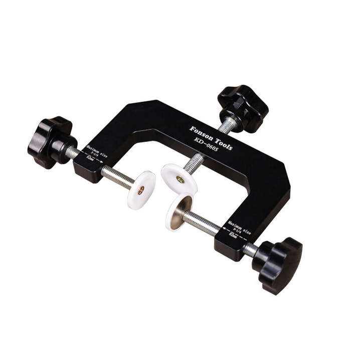 Black - FONSON TOOLS 3-Way Face Clamp Edge Clamp G Clamp Woodworking Clamp for Cabinet Carcass & Edg