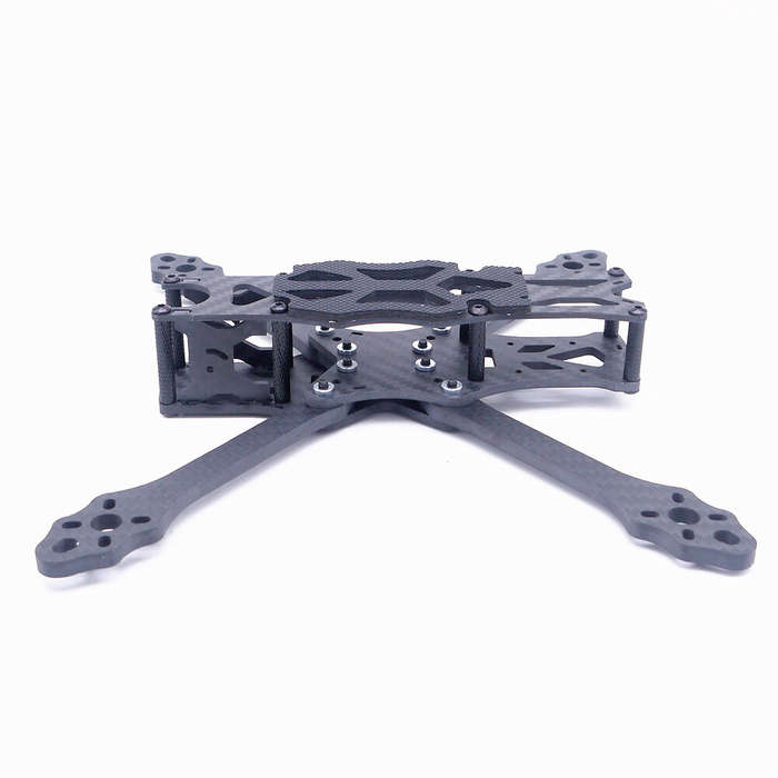 Frame Kit - STEELE 5 220mm Wheelbase 5mm Arm Thickness Carbon Fiber X Type 5 Inch Freestyle Frame Ki