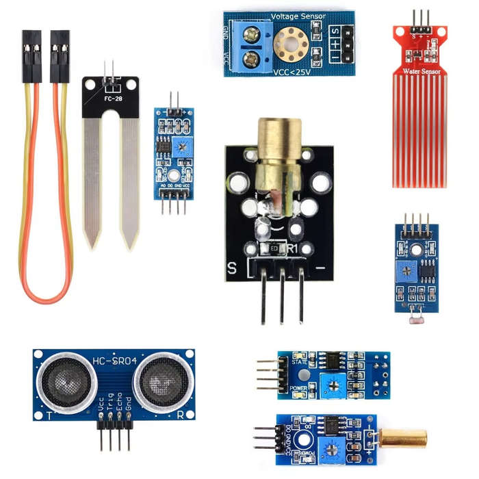 Kit - 22-in-1 Sensor Module Kit for Arduinos Raspberry Pi IoT Learning Starter Kit for Beginner Comp