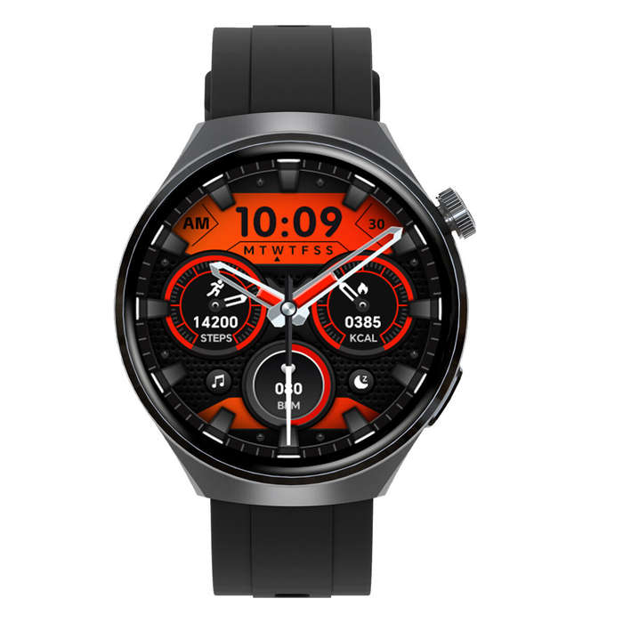 Black - SENBONO V19Z 1.39inch HD Screen AI Voice Assistant bluetooth Call Heart Rate Blood Oxygen Mo