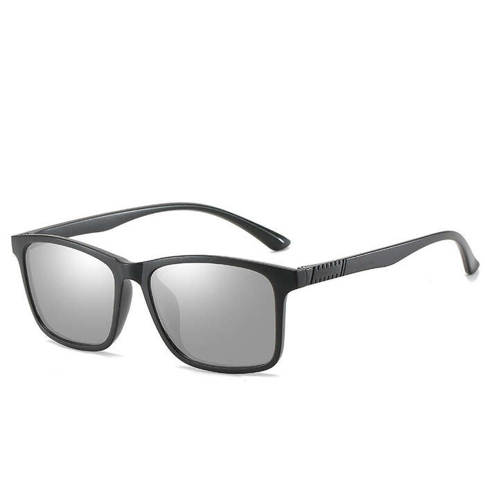 Black+Red - Men Polarized Sunglasses Fashion Women Square Sports Sunglasses Ultra Light TR90 Frame D