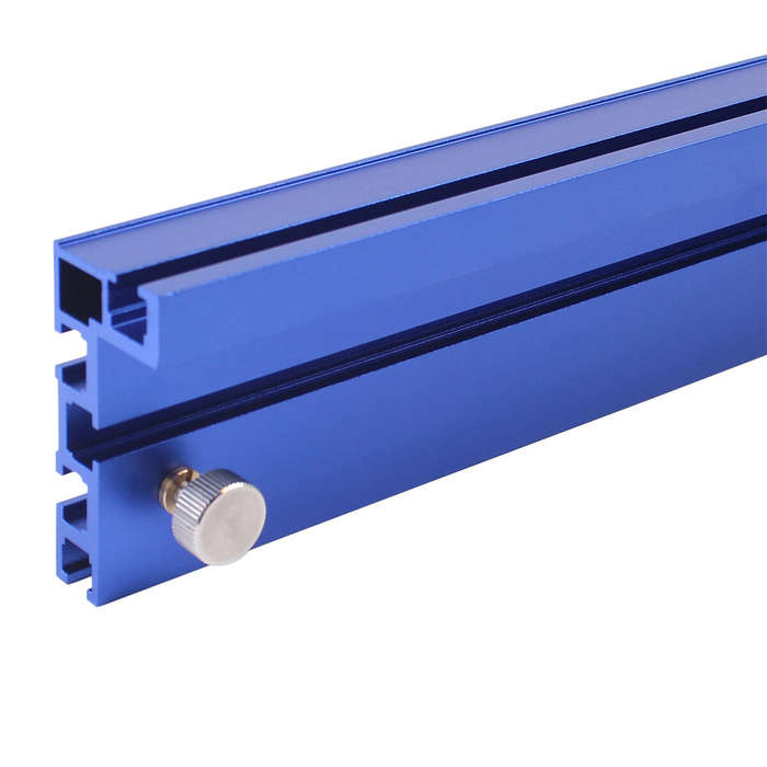 Blue - 75 Type Woodworking Profile Router Fence Aluminum Telescoping Miter Gauge Fence T-Track Fence