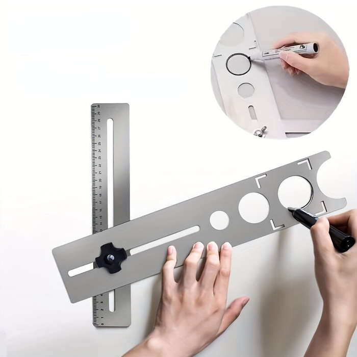 #1 - Adjustable hole positioning ruler 360 Degree Drilling Hole ile Marble Glass Ceramic Floor Tools