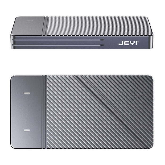 JEYI i9 Dual Bay M.2 NVMe Sata SSD Enclosure USB3.2 Gen 2 10Gbps Aluminum Case for M.2 PCIe 2280/60/
