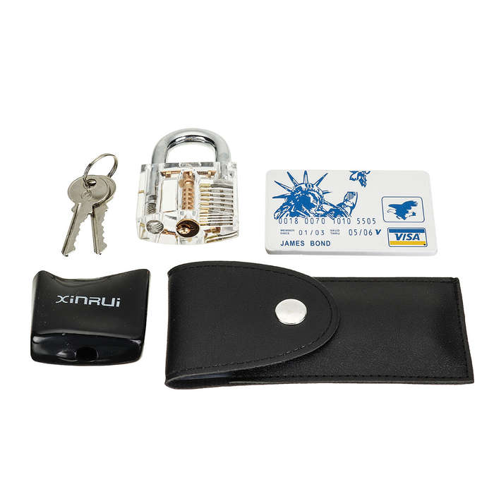 22PCS Stainless steel Picks and Padlocks Set Complete with Picking Blade, Wrench and Other Accessori