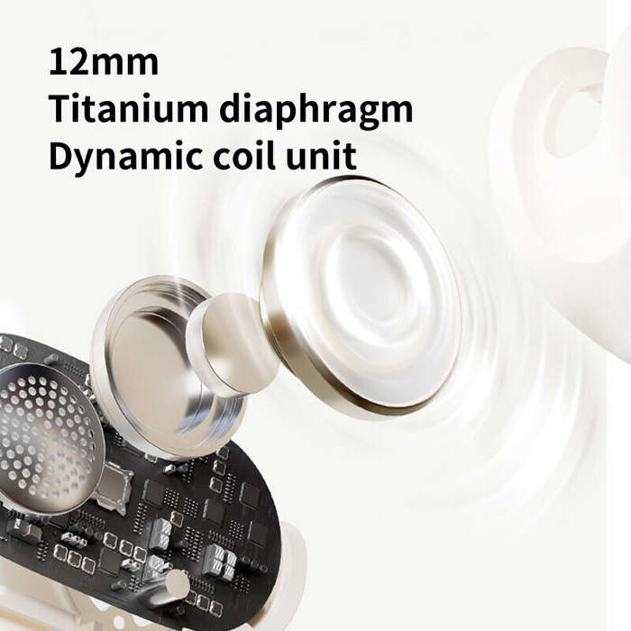 Pink - Lenovo EA390 OWS Headset Wireless bluetooth 5.4 Earphone 12mm Titanium Diaphragm Dynamic Coil