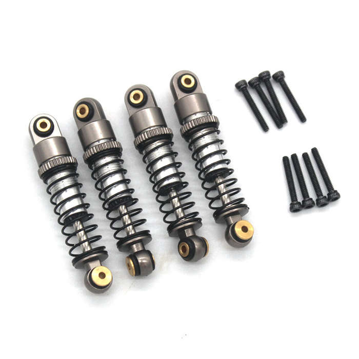 Red - Upgraded Metal Parts Oil Filled Shock Asborbers Damper for FMS 1/24 FCX24M D90 D110 Range Rove