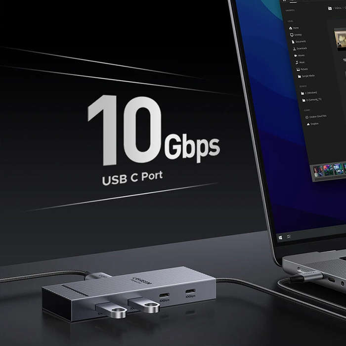7 in 1 - UGREEN CM8880 7-in-1 Type-C Docking Station with 4K60Hz 2HD / 10Gbps USB-A&C Ports PD100W U