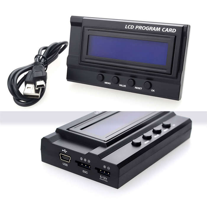 Black - Surpass Hobby LCD Program Card for Rocket 160A V2 Brushless Drift Racing ESC Speed Controlle