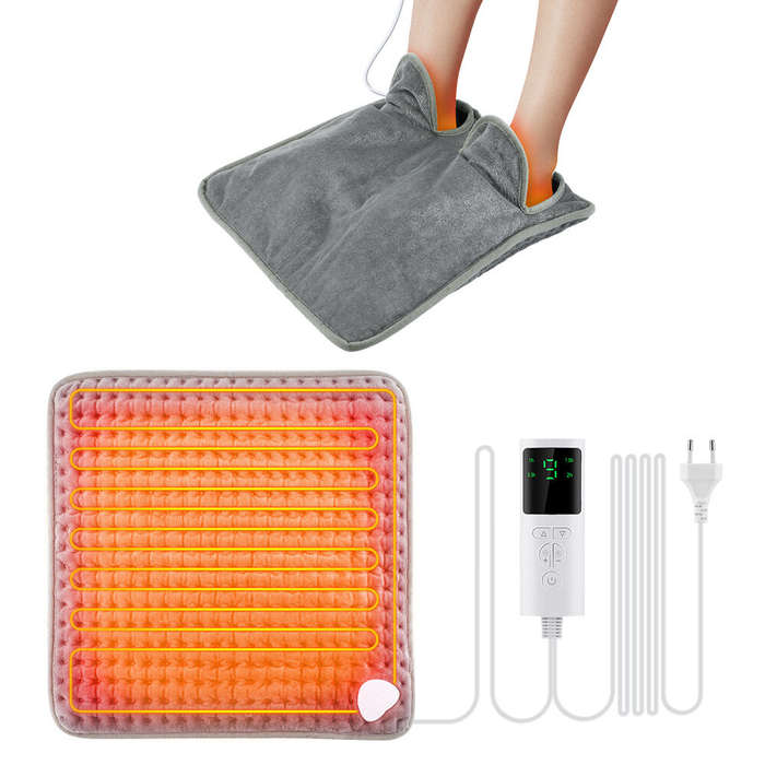 US Plug - Electric Foot Heating Pad Washable Feet Warmer Heater Household Soft Plush Heat Blanket Fo