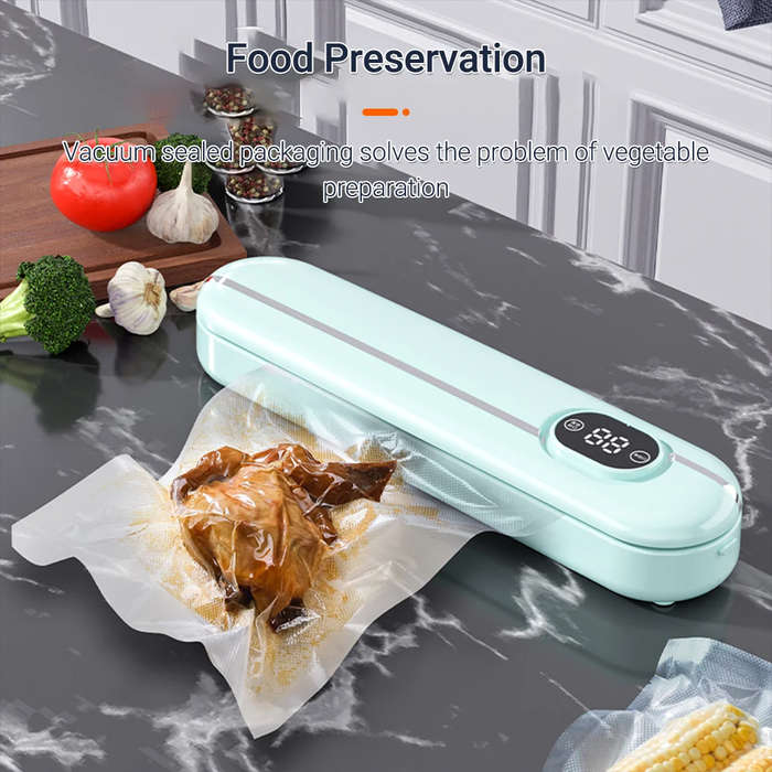US Plug - Automatic Vacuum Sealer Kitchen Vacuum Sealer Machine Household Food Bag Keep Food Fresh W