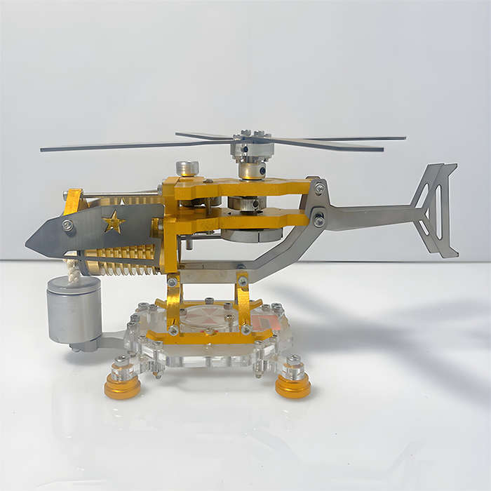 Copper - Transport Helicopter Engine Model Clildren Science Educational Toys