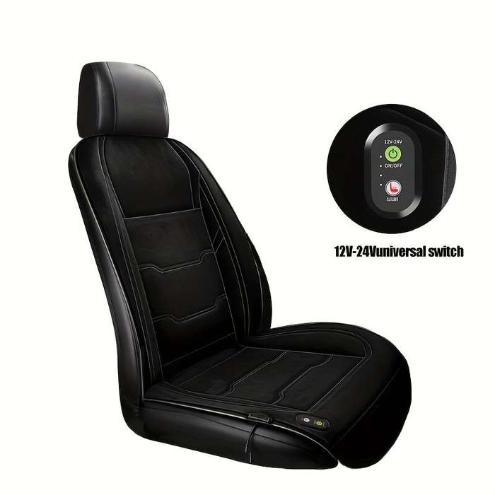 Beige - Car Heated Seat Cushion Plush Seat Electric Heated Pad for Winter Automotive Heating Pad Rap