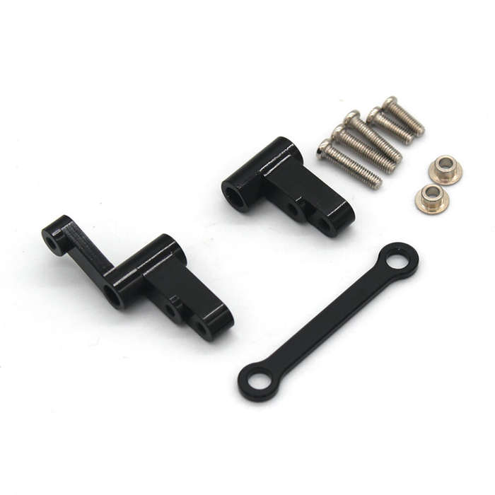 Black - Metal Upgraded Parts Steering Assembly For MJX 14301 14302 RC 1/14 RC Car Parts