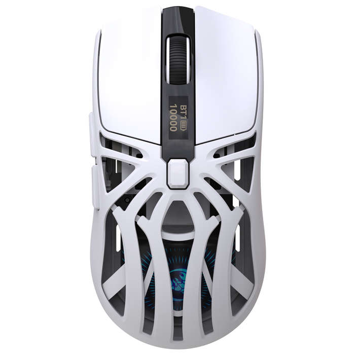 Black - Tripe-Mode Wireless Gaming Mouse with Digital Screen 1200-10000DPI RGB 1KHz polling Rate Typ