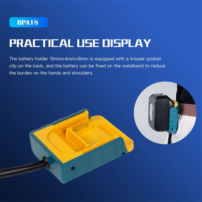 Dewalt Adapter - 1.5m EU Plug Battery Extension Cord Tool Suitable for Makita for DeWalt 18V Lithium