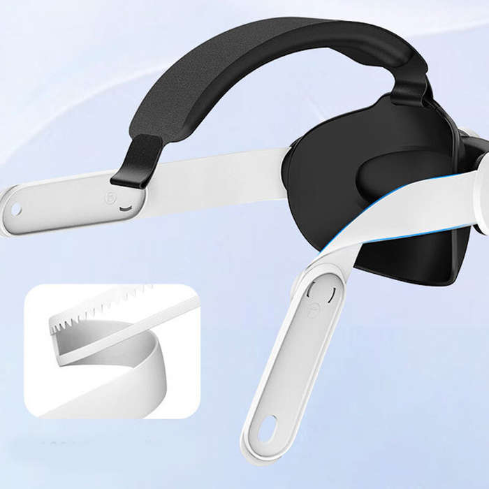 White - GSV-0031 Meta Quest 3 Head Strap Adjustable Elite Strap Comfort Memory Foam Ergonomic Lightw