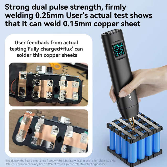 Black - Awithz Portable Battery Spot Welder DIY Mini Welding Machine 18650 Battery Pack Nickel Strip