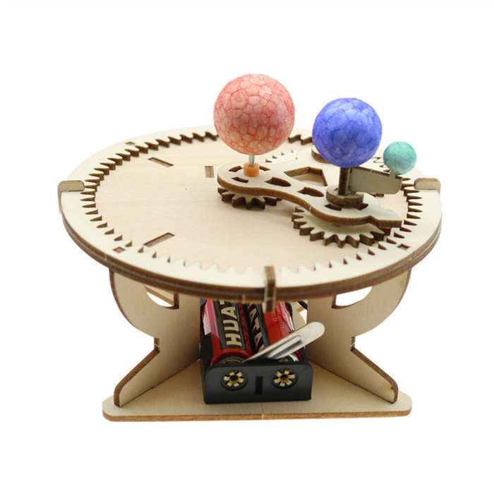 Celestial Demonstrator Three Ball Electric Sun Earth Moon Model Pupils Handmade Scientific Experimen