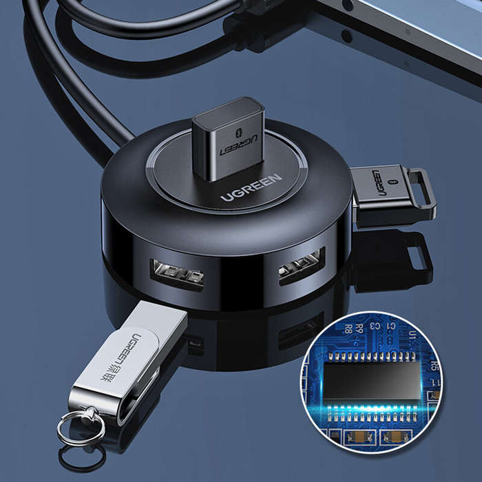 1M - UGREEN CR106 USB2.0 Hub 4-Port HUB Docking Station for Desktop PC Laptop 4-in-1 Multi-Interface