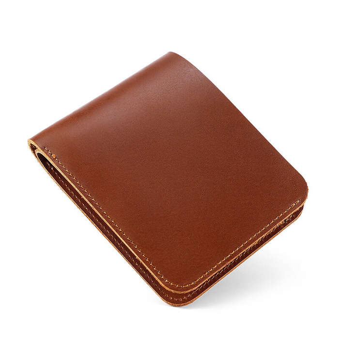 Brown - Ekphero Men's Genuine Leather Wallet Large Capacity Slim 6 Card Slots Money Clip, Lightweigh