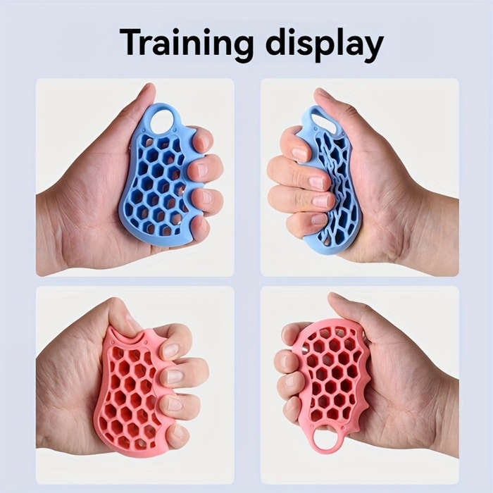 Grey - KALOAD 10-50lbs Silicone Grip Device Palm Rehabilitation Training Hand Exercise Grip Circle F