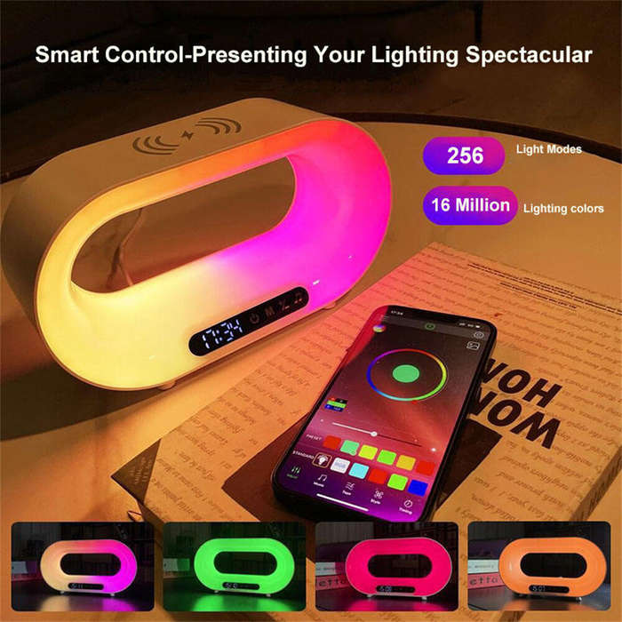 Multi-function 3 In 1 LED Night Light APP Control RGB Atmosphere Desk Lamp Smart Multifunctional Wir