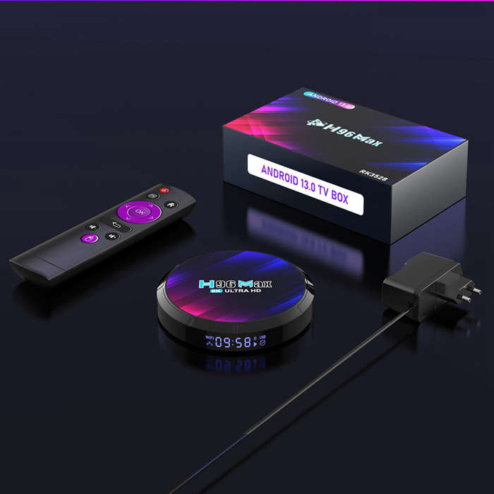 US Plug - H96MAX Ultimate RK3528 Android 13 TV Box 4+64GB Dual WIFI 6 Bluetooth 5.0 Set Top Box 8K H