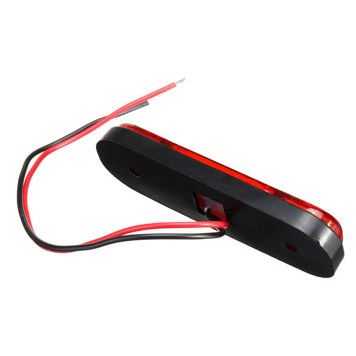 White - LED Side Marker Indicator Light Waterproof For 12V 24V Trailer Truck Bus Lorry Van