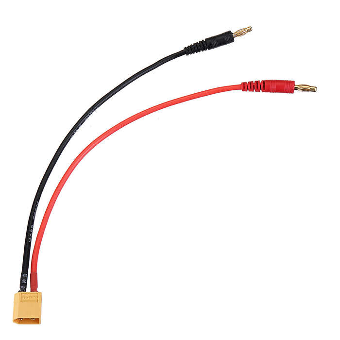 15cm - 22cm 12/14AWG XT60 Male Plug to 4.0mm Banana Plug Silicone Cable for B6AC Charger
