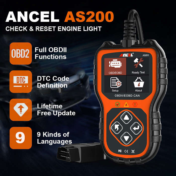 1 - ANCEL AS200 OBD2 Scanner Car Diagnostic Tool Engine Check Car OBD2 Scanner OBD2 Code Reader Chec