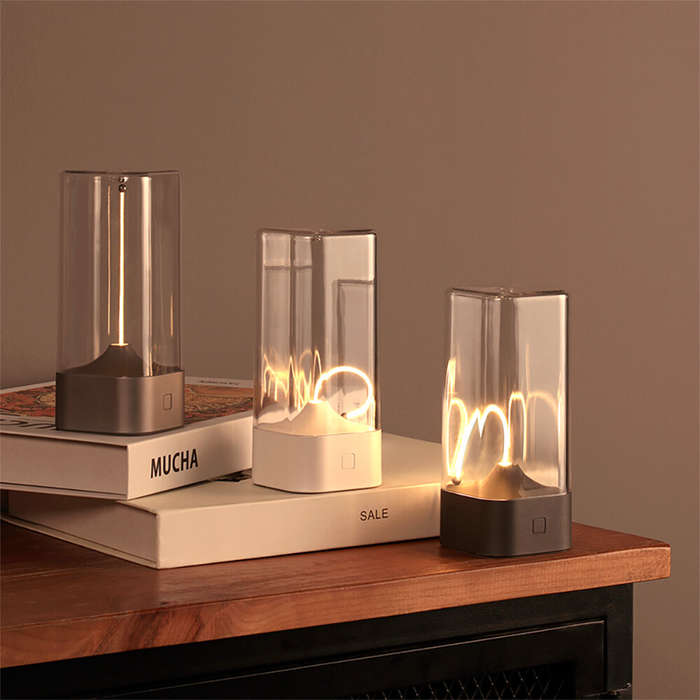White - Flexible Filament Night Light with Magnetic Base Home Decor Rechargeable Magnetic Anti-Gravi
