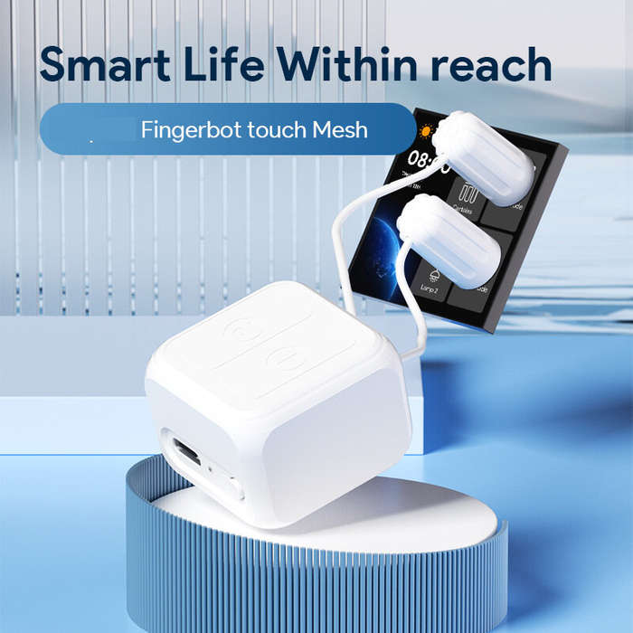 White - Tuya bluetooth Smart Fingerbot Switch Button Touch Mode Fingerbot Smart Life APP Voice Remot