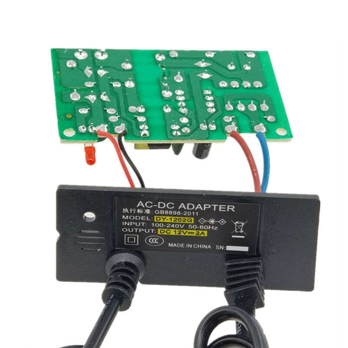 EU Plug - AC/DC 12V 2A 2000mA CCTV Camera Power Supply Adaptor Outdoor Waterproof EU Plug Adapter Ch