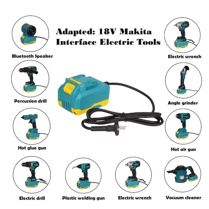 EU Plug - 20V 35A DC Power Adapter For Makita 18V Interface Electric Tools High Compatibility Easy I