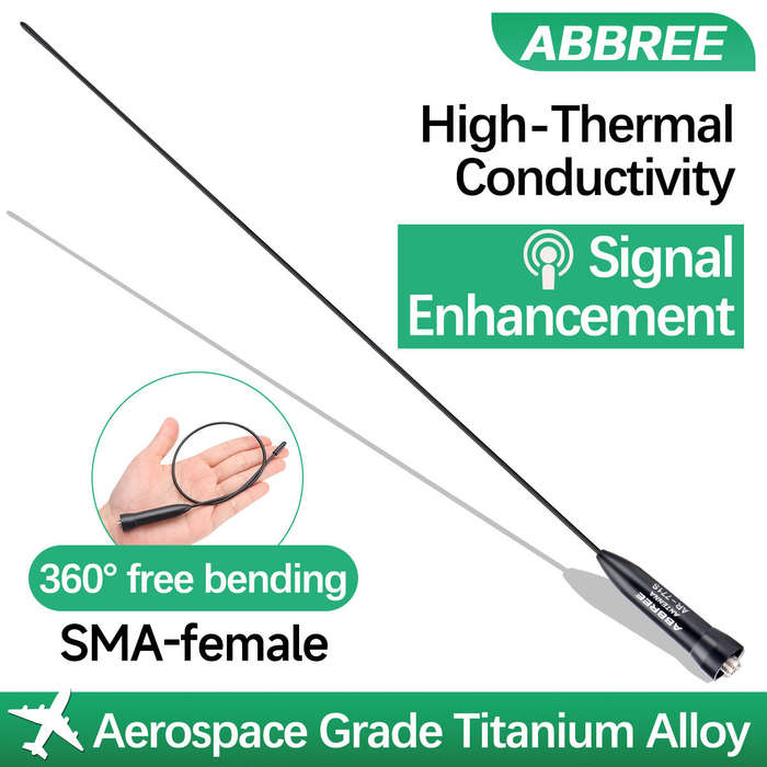 1 Pcs - ABBREE AR-771S SMA Female Universal Soft Antenna For Baofeng UV5R UV5RH BF888S Quansheng