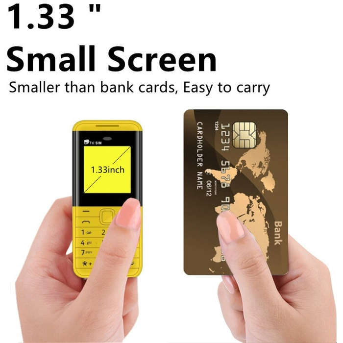 Black - BM5310 Mini 2G GSM 1.33inch 3 SIM Card 3 Standby FM Radio Speed Dial bluetooth Dialer Auto C