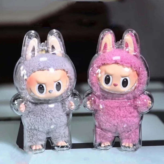 V2 - Transparent Acrylic Doll Dustproof Protective Cover for LABUBU V1 V2 V3