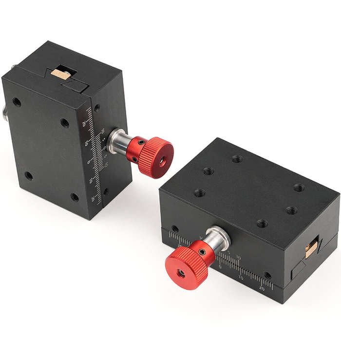 1 PCS - Dove Tail Displacement Platform 40mm Travel Range CNC Aluminum Alloy 0.01mm Precision Brass