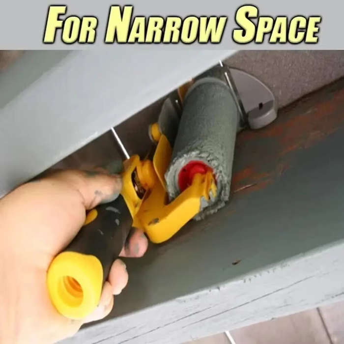 Yellow - Wall Paint Roller Set Multifunctional Clean-cut Edger Painting Rolling Brush for Wall Paint