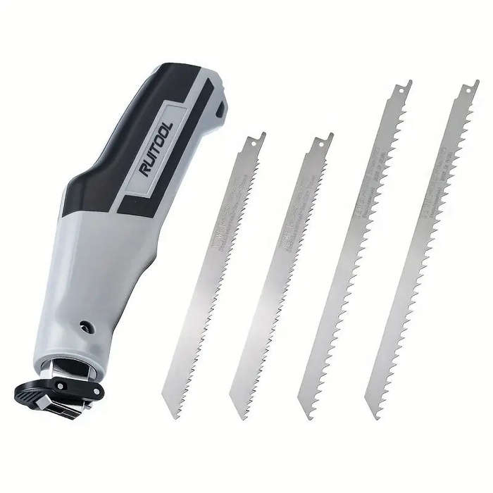 #A - Multi-Blade Hand Saw Ergonomic Handle Stainless Steel Blades for Wood Bamboo Ice Frozen Bone Cu
