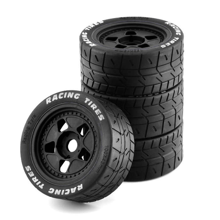 Blue - 4PCS Off Road Tires Wheel 17mm Hex Hubs for 1/7 RC Racing Car Arrma Infraction Felony ZD KM R