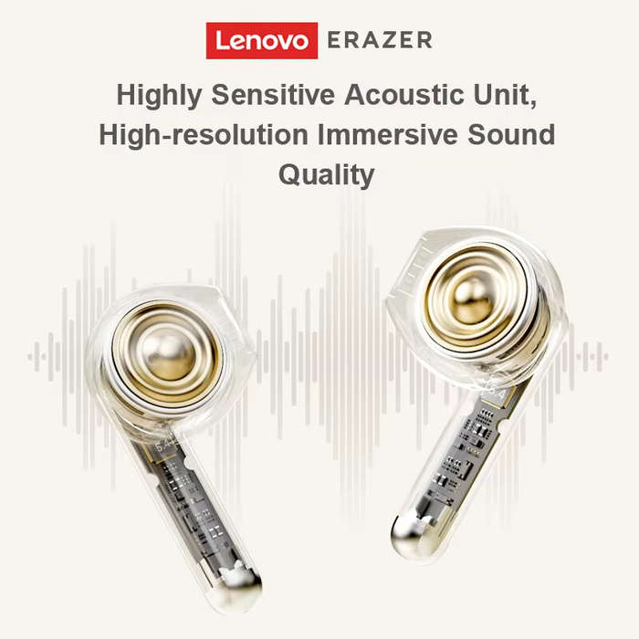 White - Lenovo Erazer XT97Pro TWS Earbuds Wireless bluetooth Earphone 13mm Speaker 360 Panoramic Sur