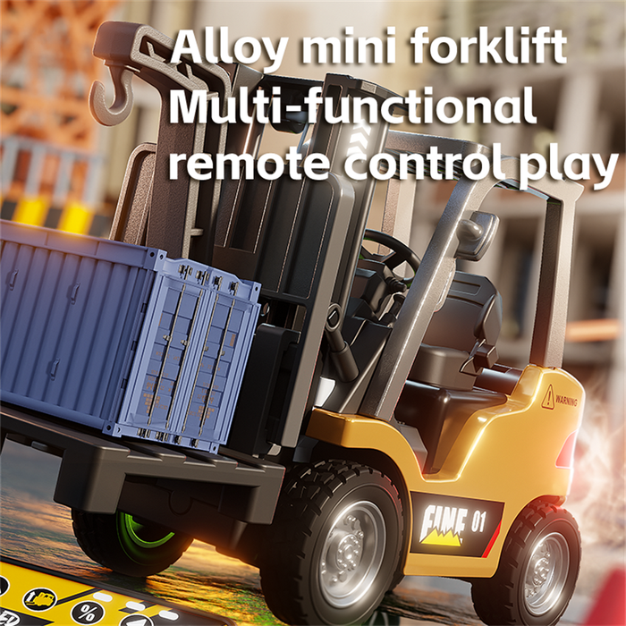 Yellow - TRASPED HG-4-243 RTR 1/64 2.4G Mini RC Car Alloy Forklift Support App Remote Controlled LED
