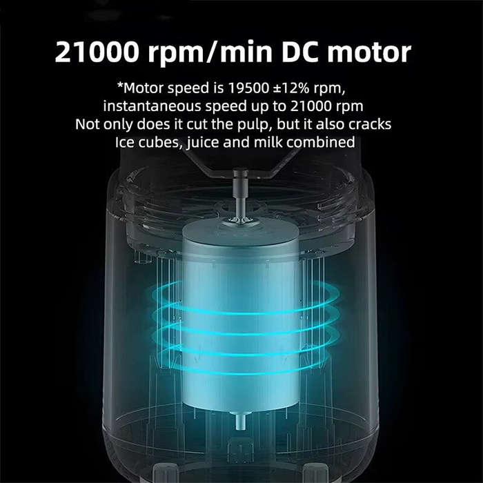 Blue - Double Cup Multifunction Usb Fruit Mixers Juicers 6 Blade Portable Electric Juicer Blender Fr