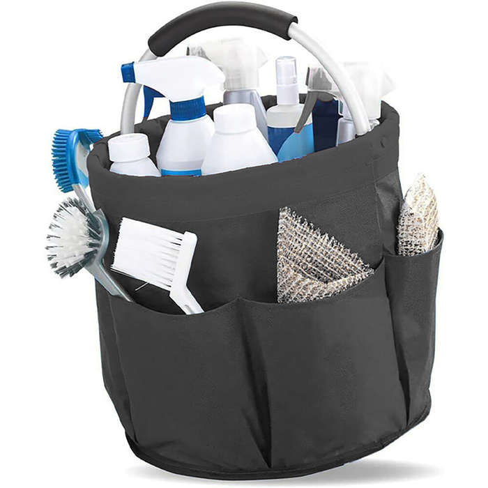 Navy Blue - Portable Oxford Cloth Storage Basket Picnic Basket Storage Bag Picnic Bag Wash Storage S